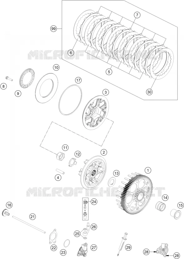 EMBRAYAGE KTM MOTO 250 2021 SX-F  250 SX-F