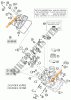 CULASSE AVANT pour KTM 990 SUPER DUKE ORANGE de 2005