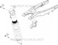 AMORTISSEUR pour KTM 350 XC-F de 2022