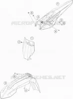 PLASTIQUES pour KTM 350 XC-F de 2022