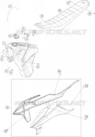 RESERVOIR / SELLE pour KTM 350 XC-F de 2022