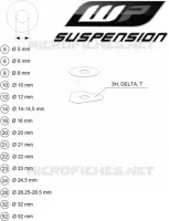 WP SHIMS FOR SETTING pour KTM 350 XC-F de 2022