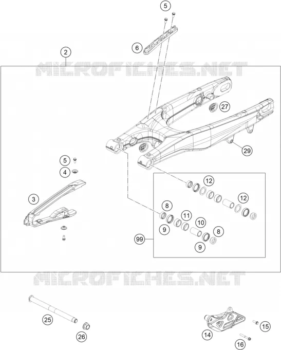 BRAS OSCILLANT  KTM Moto 350 2023 XC-F  350 XC-F