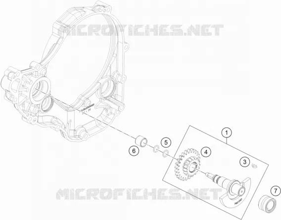 ARBRE D'EQUILIBRAGE KTM MOTO 350 2022 XC-F  350 XC-F FACTORY EDITION