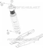 AMORTISSEUR pour KTM 350 XCF-W de 2022