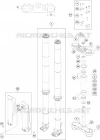 FOURCHE / T DE FOURCHE pour KTM 350 XCF-W de 2022