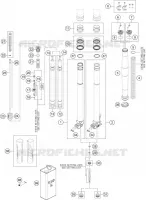 FOURCHE (PIECES) pour KTM 350 XCF-W de 2022