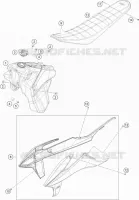 RESERVOIR / SELLE pour KTM 350 XCF-W de 2022