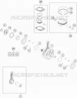 VILEBREQUIN / PISTON pour KTM 350 XCF-W de 2022