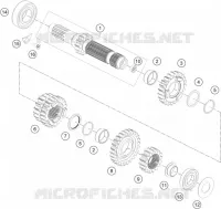 BOITE DE VITESSES   ARBRE PRIMAIRE pour KTM 300 XC de 2023