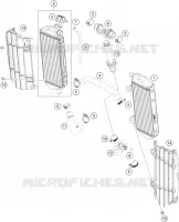 CIRCUIT DE REFROIDISSEMENT pour KTM 300 XC de 2023