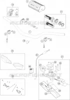 GUIDON / COMMANDES pour KTM 300 XC de 2023