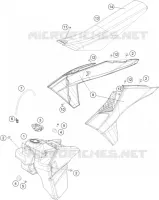 RESERVOIR / SELLE pour KTM 300 XC de 2023