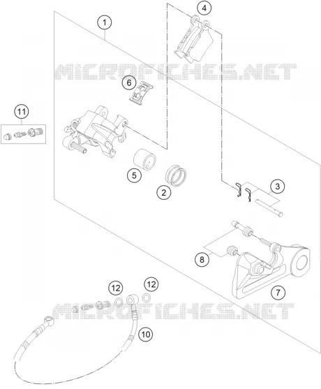 ETRIER DE FREIN AR KTM MOTO 300 2022 XC-W  300 XC-W TPI