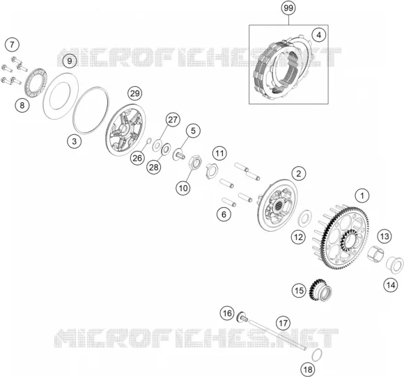 EMBRAYAGE KTM Moto 300 2023 XC-W  300 XC-W TPI Erzbergrodeo
