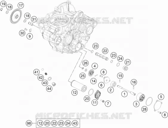 POMPE A HUILE KTM MOTO 250 2022 EXC-F  250 EXC-F