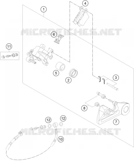 ETRIER DE FREIN AR KTM Moto 250 2023 EXC-F  250 EXC-F