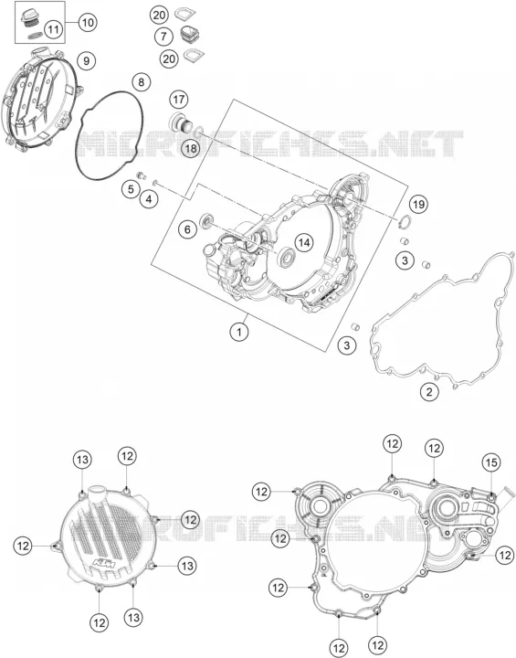 CARTER EMBRAYAGE KTM MOTO 250 2022 EXC  250 EXC TPI