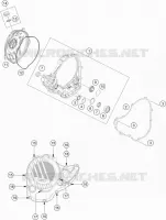 CARTER EMBRAYAGE pour KTM 350 EXC-F SIX DAYS de 2022