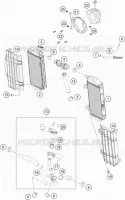 CIRCUIT DE REFROIDISSEMENT pour KTM 350 EXC-F SIX DAYS de 2022