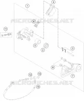 ETRIER DE FREIN AR pour KTM 350 EXC-F SIX DAYS de 2022