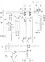 FOURCHE (PIECES) pour KTM 350 EXC-F SIX DAYS de 2022