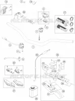 GUIDON / COMMANDES pour KTM 350 EXC-F SIX DAYS de 2022