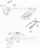 PLASTIQUES pour KTM 350 EXC-F SIX DAYS de 2022