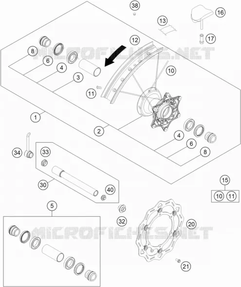 ROUE AVANT KTM MOTO 350 2022 EXC-F  350 EXC-F SIX DAYS CKD