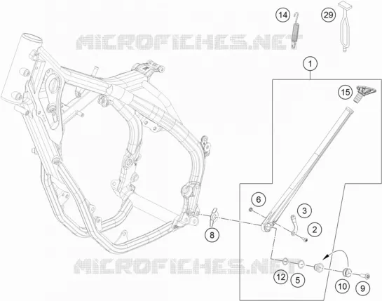 BEQUILLE LATERALE / CENTRALE KTM Moto 450 2023 EXC-F  450 EXC-F SIX DAYS