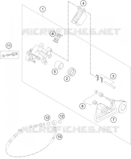ETRIER DE FREIN AR KTM MOTO 300 2022 EXC  300 EXC SIX DAYS TPI