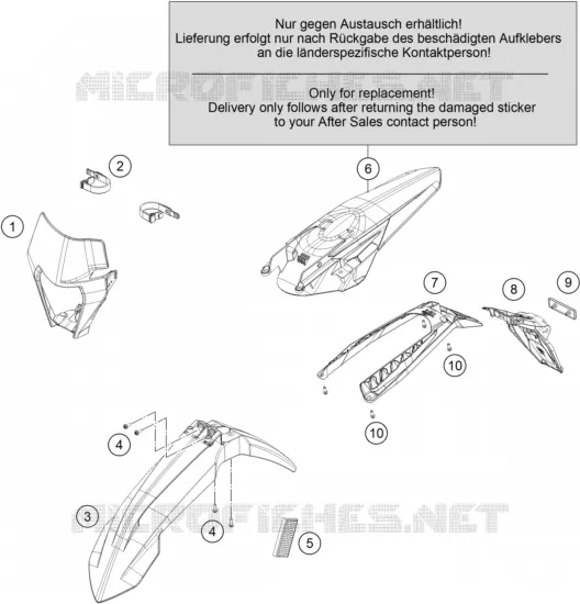 PLASTIQUES KTM MOTO 300 2022 EXC  300 EXC TPI ERZBERGRODEO