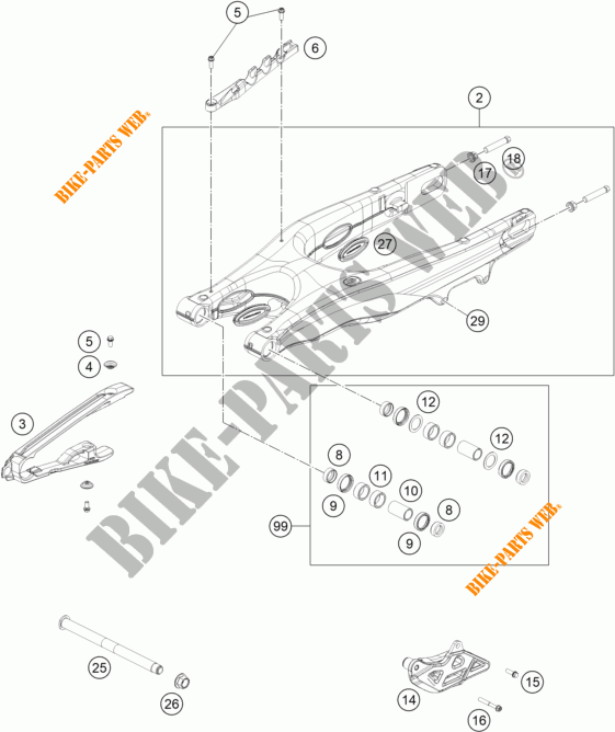 BRAS OSCILLANT  pour KTM 250 SX de 2023