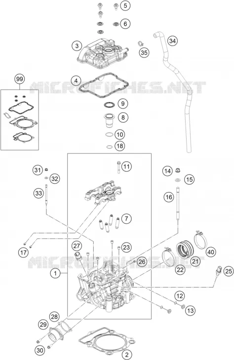 CULASSE KTM MOTO 350 2022 SX-F  350 SX-F