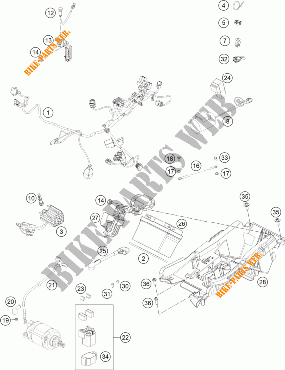 FAISCEAU ELECTRIQUE pour KTM 450 SX-F de 2022