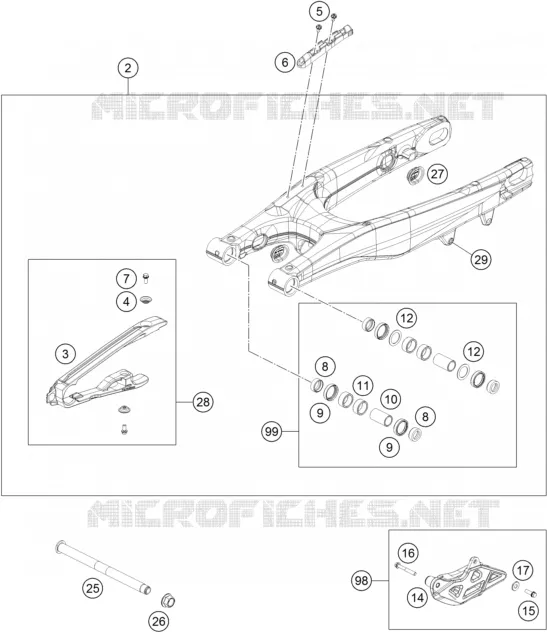 BRAS OSCILLANT  KTM MOTO 450 2022 SX-F  450 SX-F