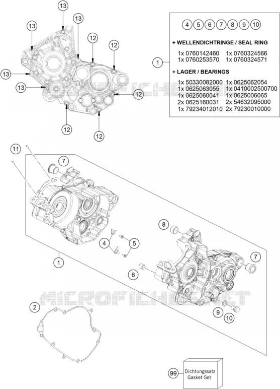 CARTER MOTEUR KTM Moto 125 2023 SX  125 SX
