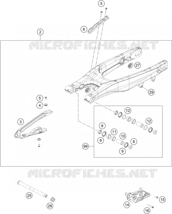 BRAS OSCILLANT  KTM MOTO 250 2022 SX-F  250 SX-F FACTORY EDITION