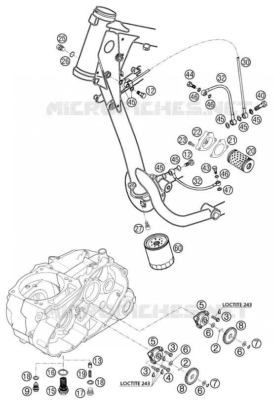 POMPE A HUILE KTM MOTO 640 2002 DUKE  640 DUKE II ORANGE