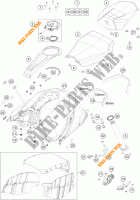 RESERVOIR / SELLE pour KTM 1290 SUPER DUKE R black de 2022
