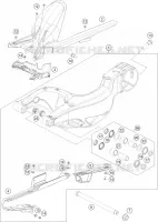 BRAS OSCILLANT  pour KTM 1290 SUPER DUKE R orange de 2022