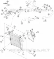 CIRCUIT DE REFROIDISSEMENT pour KTM 1290 SUPER DUKE R orange de 2022