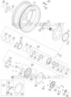 ROUE ARRIERE pour KTM 1290 SUPER DUKE R orange de 2022
