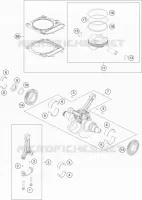 VILEBREQUIN / PISTON pour KTM 1290 SUPER DUKE R orange de 2022