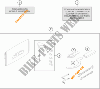 TROUSSE A OUTILS / MANUELS / OPTIONS pour KTM 1290 SUPER DUKE R EVO orange de 2022