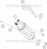 AMORTISSEUR pour KTM RC 200 silver ABS de 2022