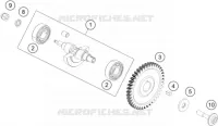 ARBRE D'EQUILIBRAGE pour KTM RC 200 silver ABS de 2022