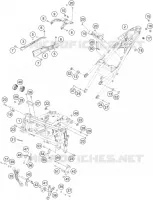 CADRE pour KTM RC 200 silver ABS de 2022