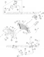 CIRCUIT DE REFROIDISSEMENT pour KTM RC 200 silver ABS de 2022