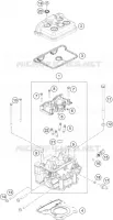 CULASSE pour KTM RC 200 silver ABS de 2022